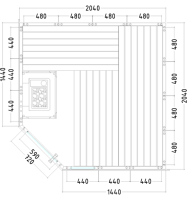 Sauna Komfort Corner 206x206x204cm