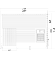 Sauna Panorama Small 214x160x201cm