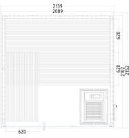 Sauna Panorama Large 214x210x201cm