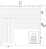 Sauna Panorama Large Infra+ 214x210x201cm