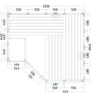 Sauna Arktis Infra+ 234x206x204cm