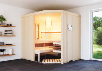 Sauna Safir Complete Espe 214x214x203cm mit Eckeinstieg...